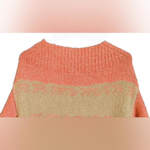 NWOT Anthropologie Pilcro light pink/tan boat neck, rugby style, split side - Picture 13 of 16